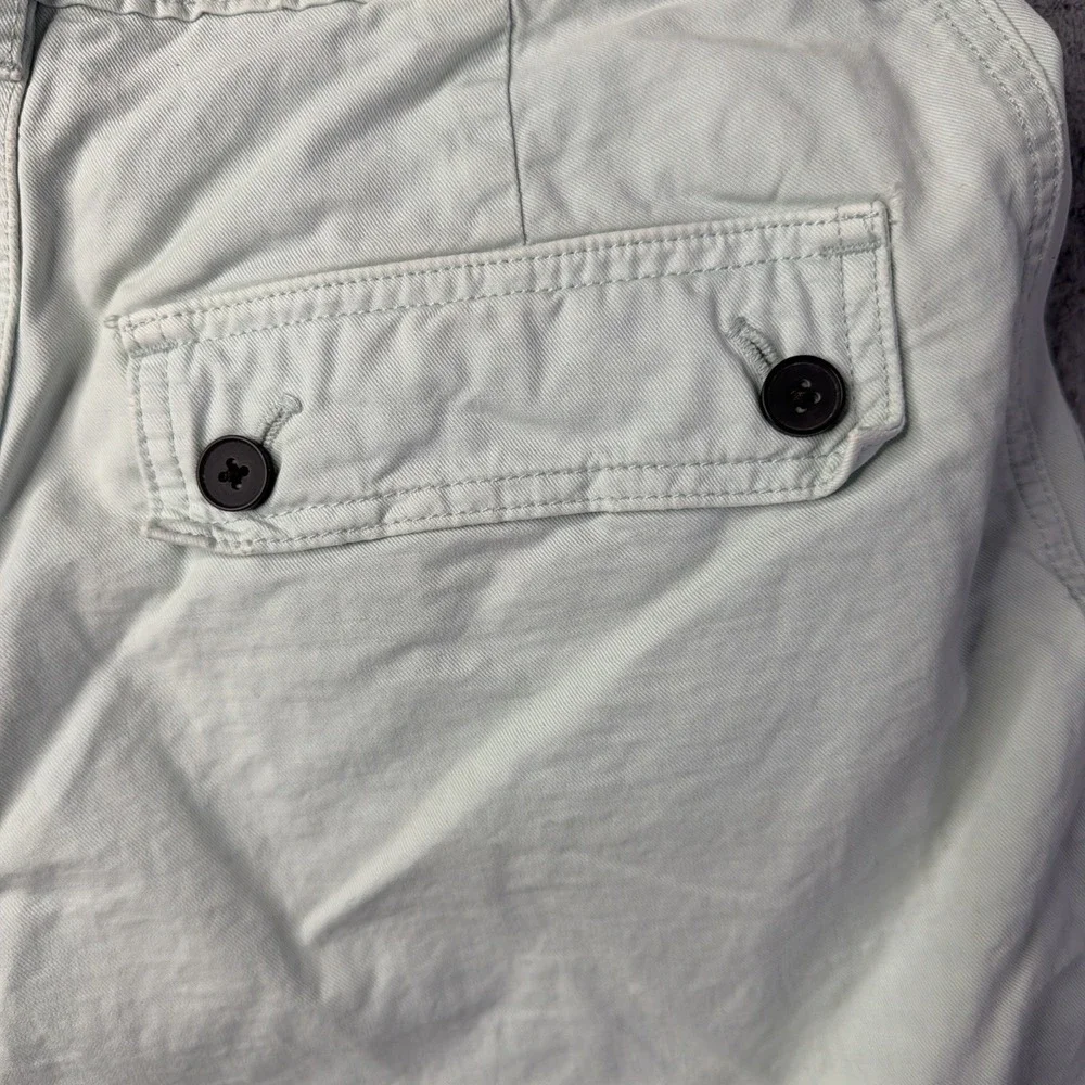 Everlane 4 Tourist Shorts Ice Blue High Rise Rolled Hem Summer Travel Comfort